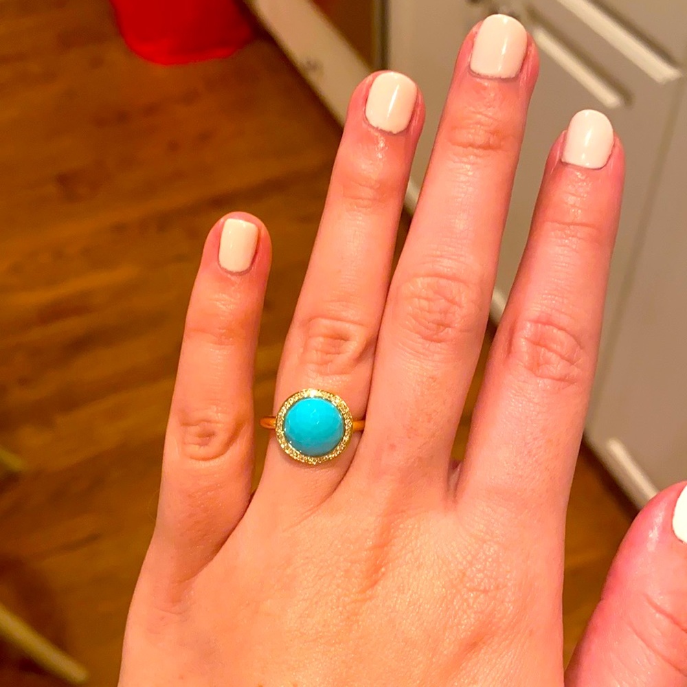 IPPOLITA LOLLIPOP MINI RING IN TURQUOISE & DIA
